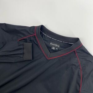 FootJoy Pullover Mens XXL Black V Neck Golf Windbreaker‎ Country Club Sportswear